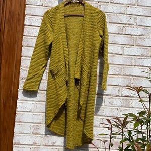 Long line open cardigan